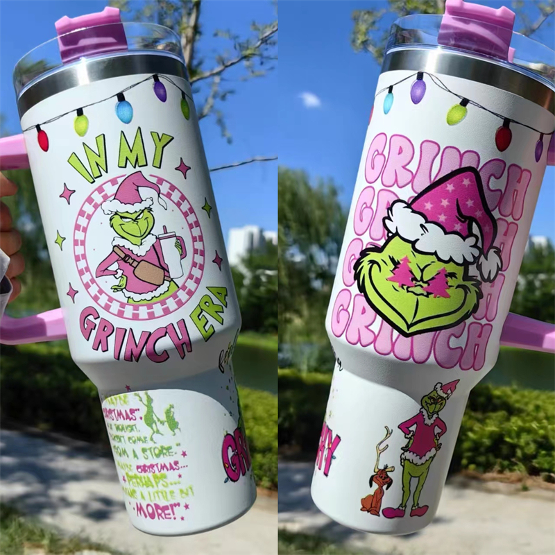 40oz Christmas 3D printing Power coated Tumbler