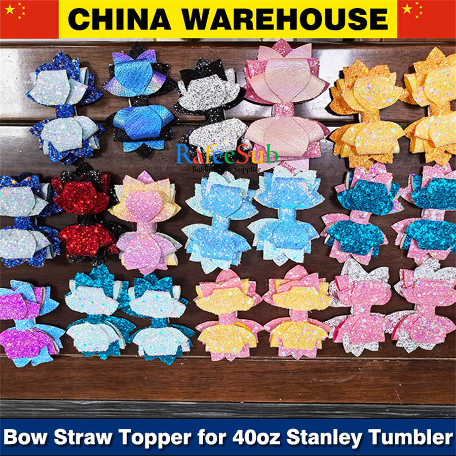 20pcs Bow Straw Topper for 40oz Stanley Cup