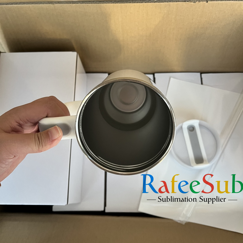 20PCS H2.0 40 oz Sublimation Tumbler with Handle | Plastic Straw | - RafeeSub