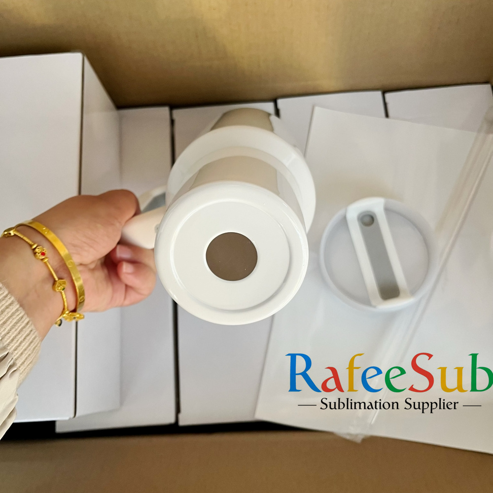 20PCS H2.0 40 oz Sublimation Tumbler with Handle | Plastic Straw | - RafeeSub