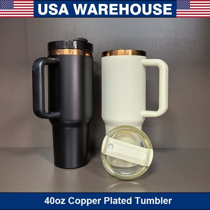 20PCS 40oz Cooper Plated Tumbler For Laser Engraving
