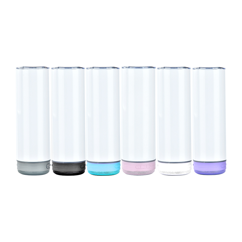 20oz Stainless Steel Bluetooth Wireless Speaker Smart Sublimation Tumbler Water Bottle