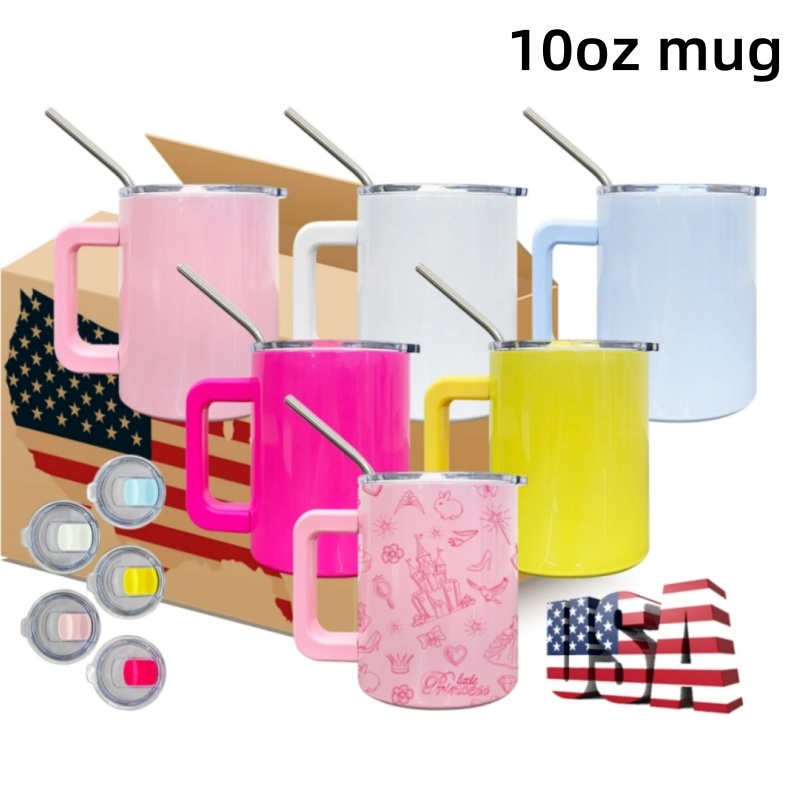 10oz Sublimation Macaron Color Lowball Metal Tumblers-25pcs