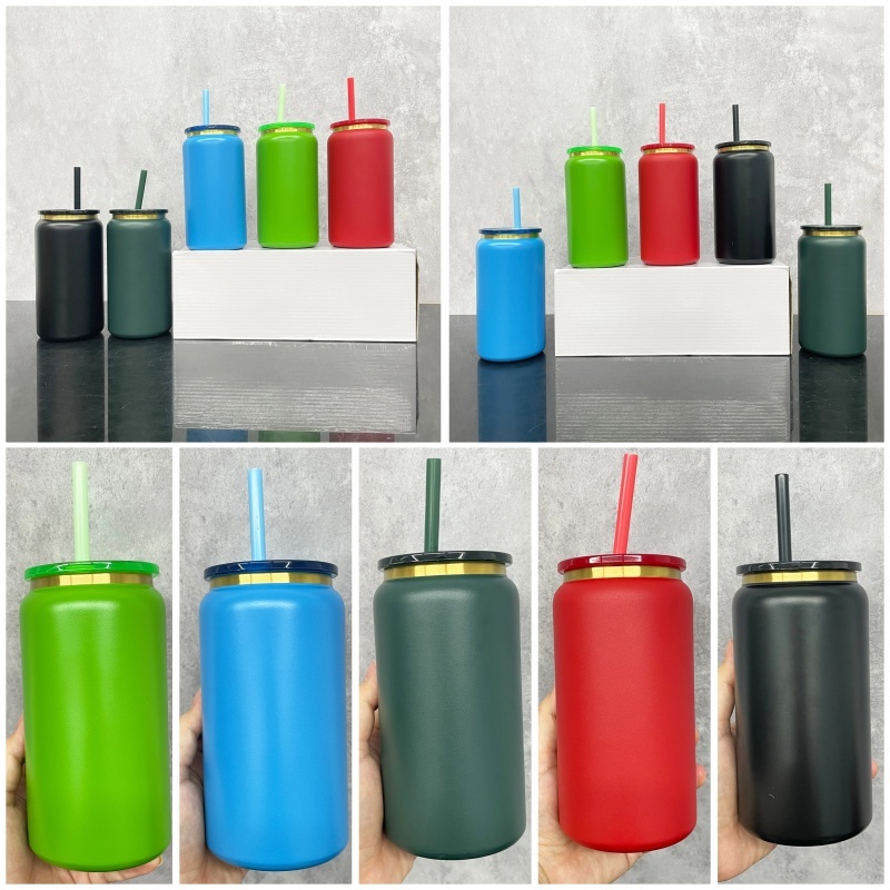 16oz Gold Plated Vacuum Insulated Stainless Steel Can for Laser Engraving-25pcs