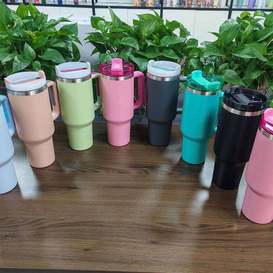 40oz H2.0 power coated tumbler non sublimation -16pcs mix color