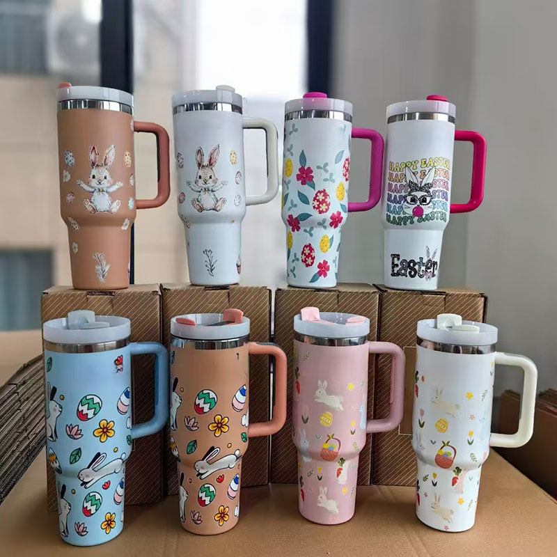 20pcs 40OZ with Easter Bunny printing