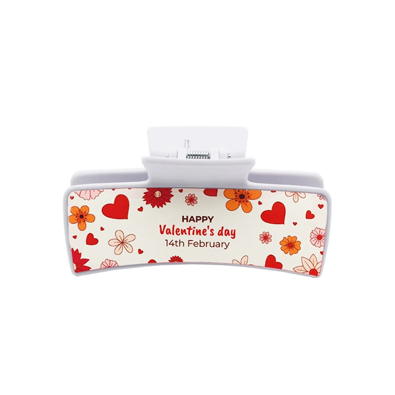 Plastic  Sublimation Hair clips Blanks with Aluminum Sheets