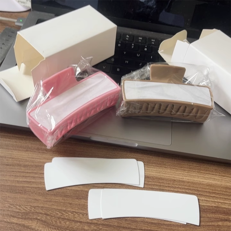 Plastic  Sublimation Hair clips Blanks with Aluminum Sheets