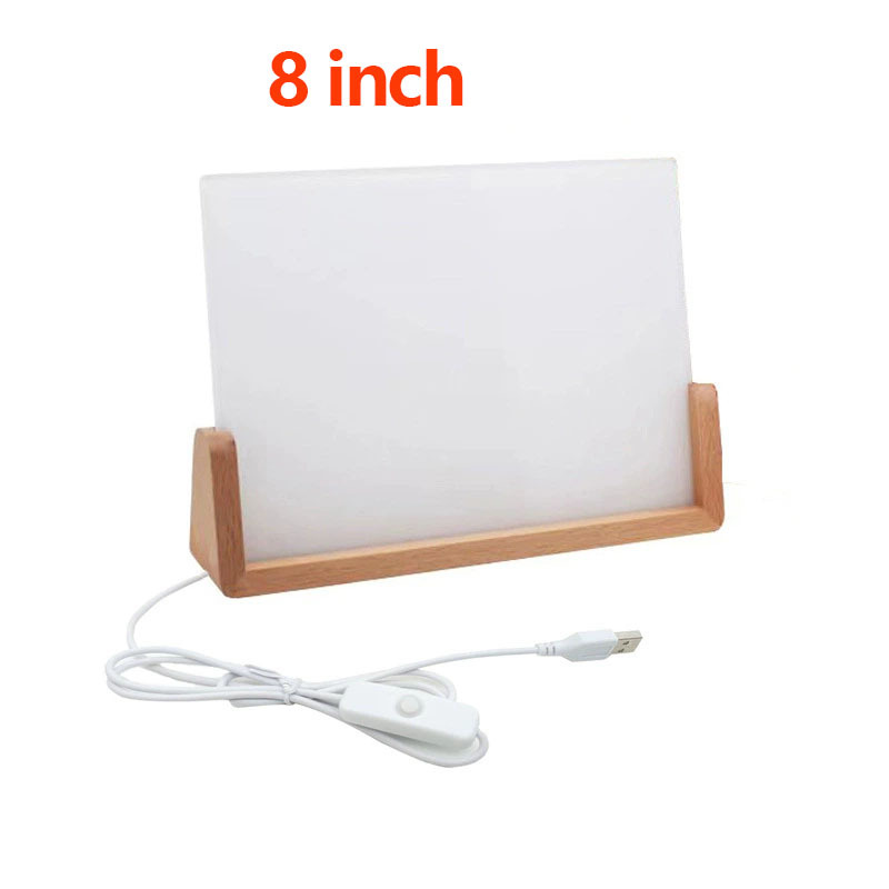 20pcs LED Sublimation Acrylic Photo Frame with Bamboo Base