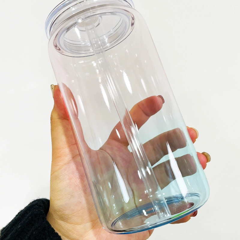 50PCS 16oz Crystal Ocean Glass Can With PP and Bamboo Lid-Rafeesub