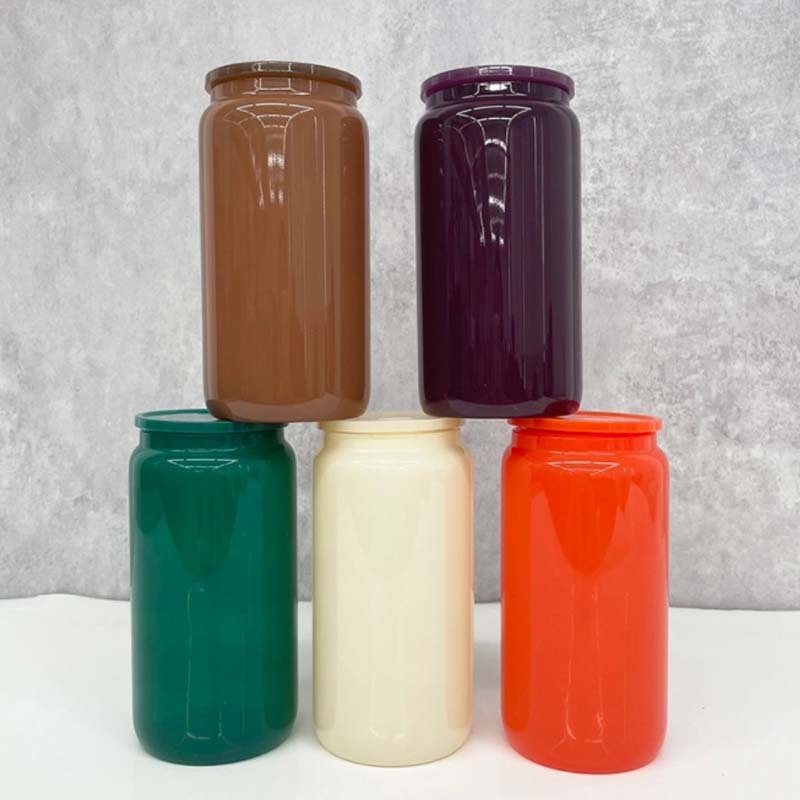 16oz Autumn Cocoa &Winter Christmas Color Glass Can for Sublimation and UV DTF Wraps- Rafeesub