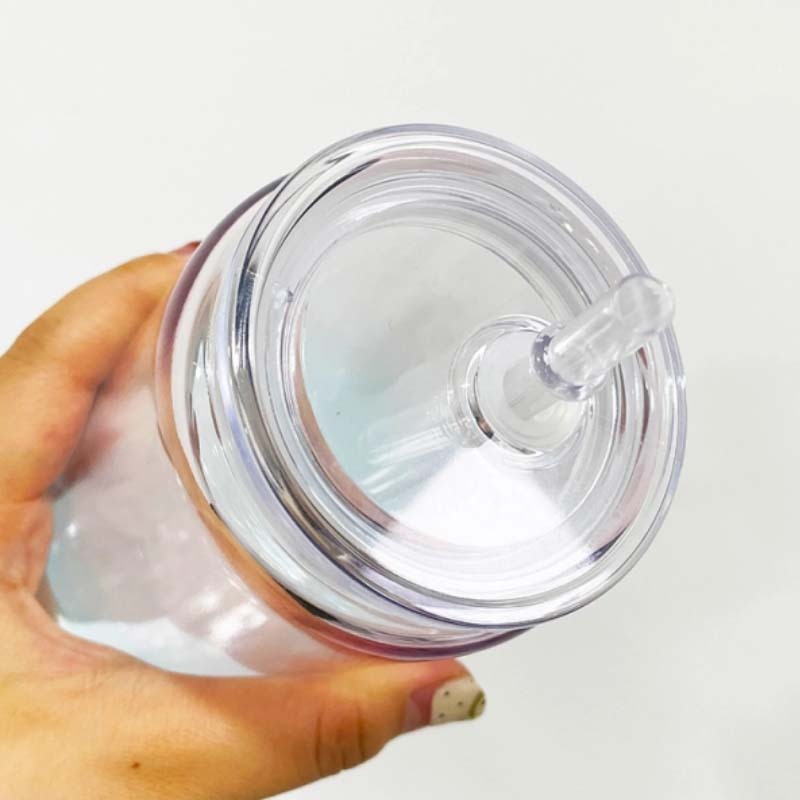 50PCS 16oz Crystal Ocean Glass Can With PP and Bamboo Lid-Rafeesub