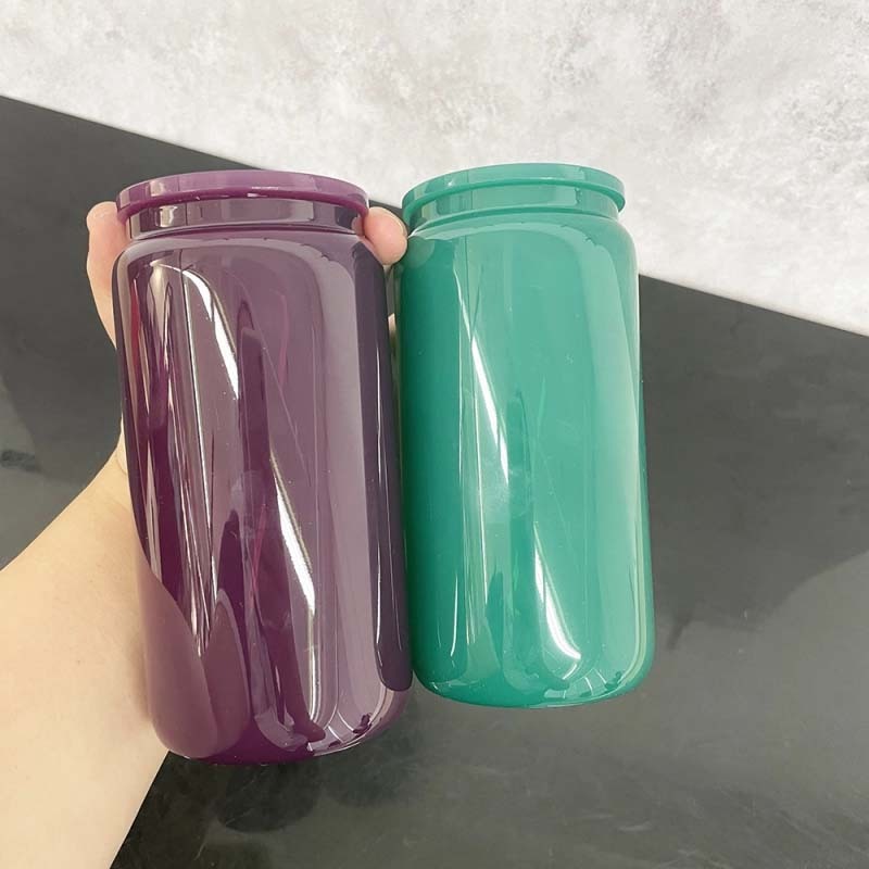 16oz Autumn Cocoa &Winter Christmas Color Glass Can for Sublimation and UV DTF Wraps- Rafeesub