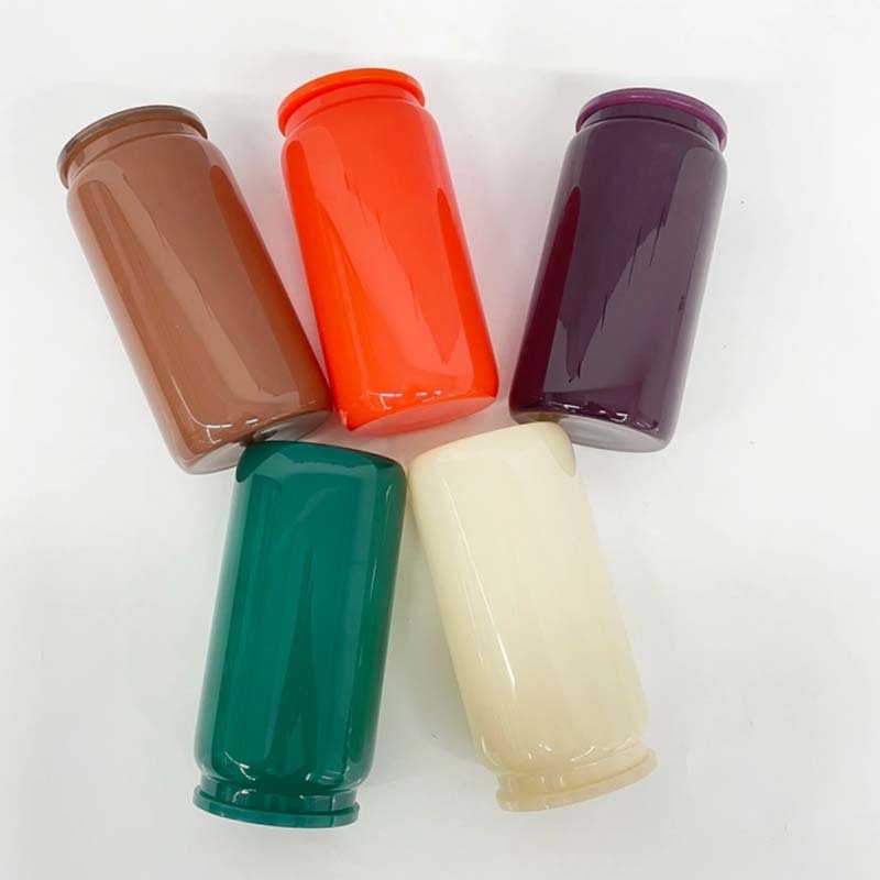16oz Autumn Cocoa &Winter Christmas Color Glass Can for Sublimation and UV DTF Wraps- Rafeesub