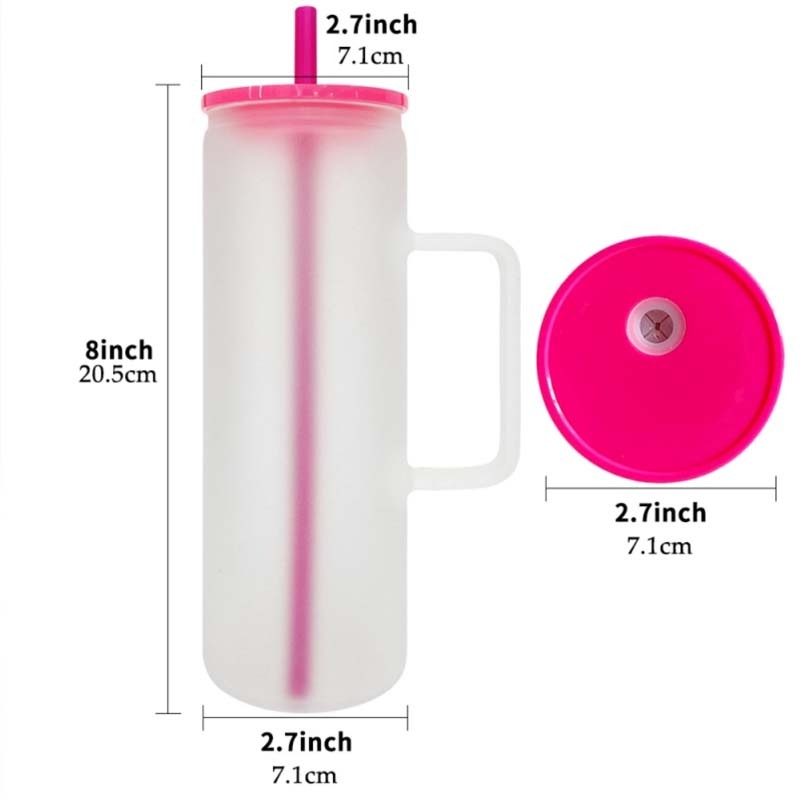 20oz Clear Frosted Straight Beverage Mugs For Sublimation And UV DTF Wraps- Rafeesub