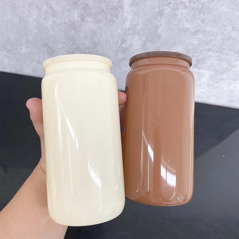 16oz Autumn Cocoa &Winter Christmas Color Glass Can for Sublimation and UV DTF Wraps- Rafeesub