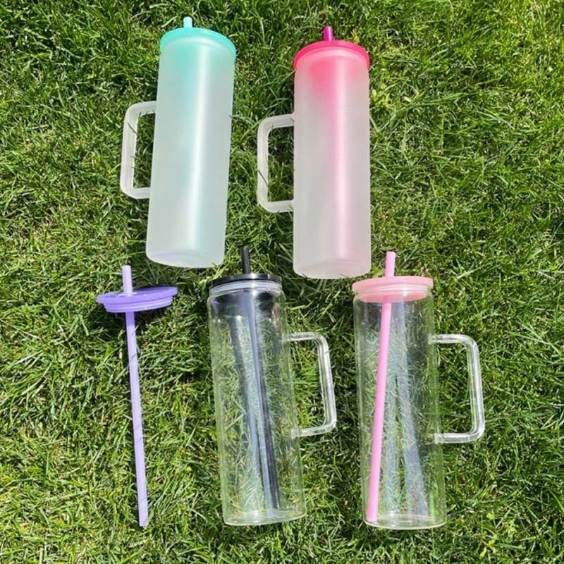 20oz Clear Frosted Straight Beverage Mugs For Sublimation And UV DTF Wraps- Rafeesub