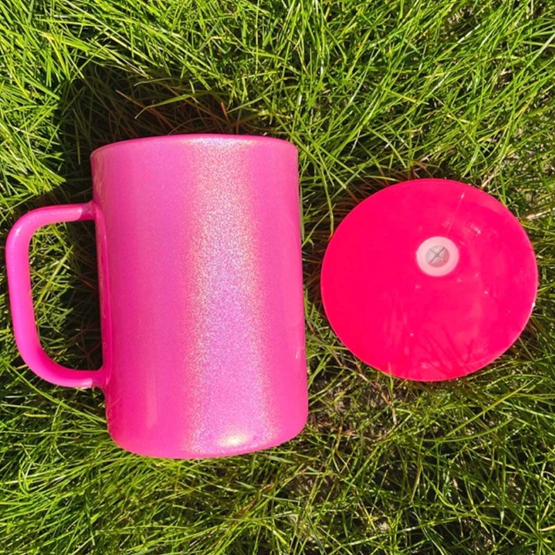17oz Shimmer Glass Mug With Colorful PP Lid for Sublimation- Rafeesub