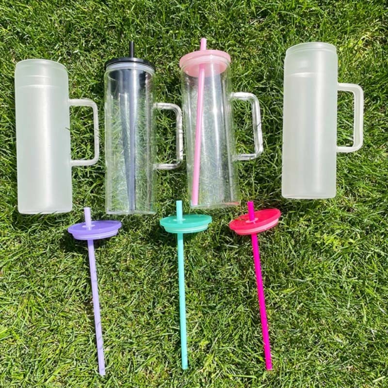 20oz Clear Frosted Straight Beverage Mugs For Sublimation And UV DTF Wraps- Rafeesub