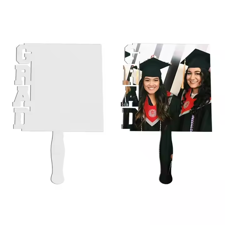 25pcs  2025  Graduation MDF Sublimation Blank Fan