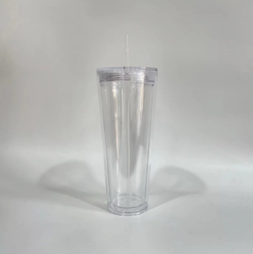 24OZ Plastic Snow Globe Pre Drilled Cup