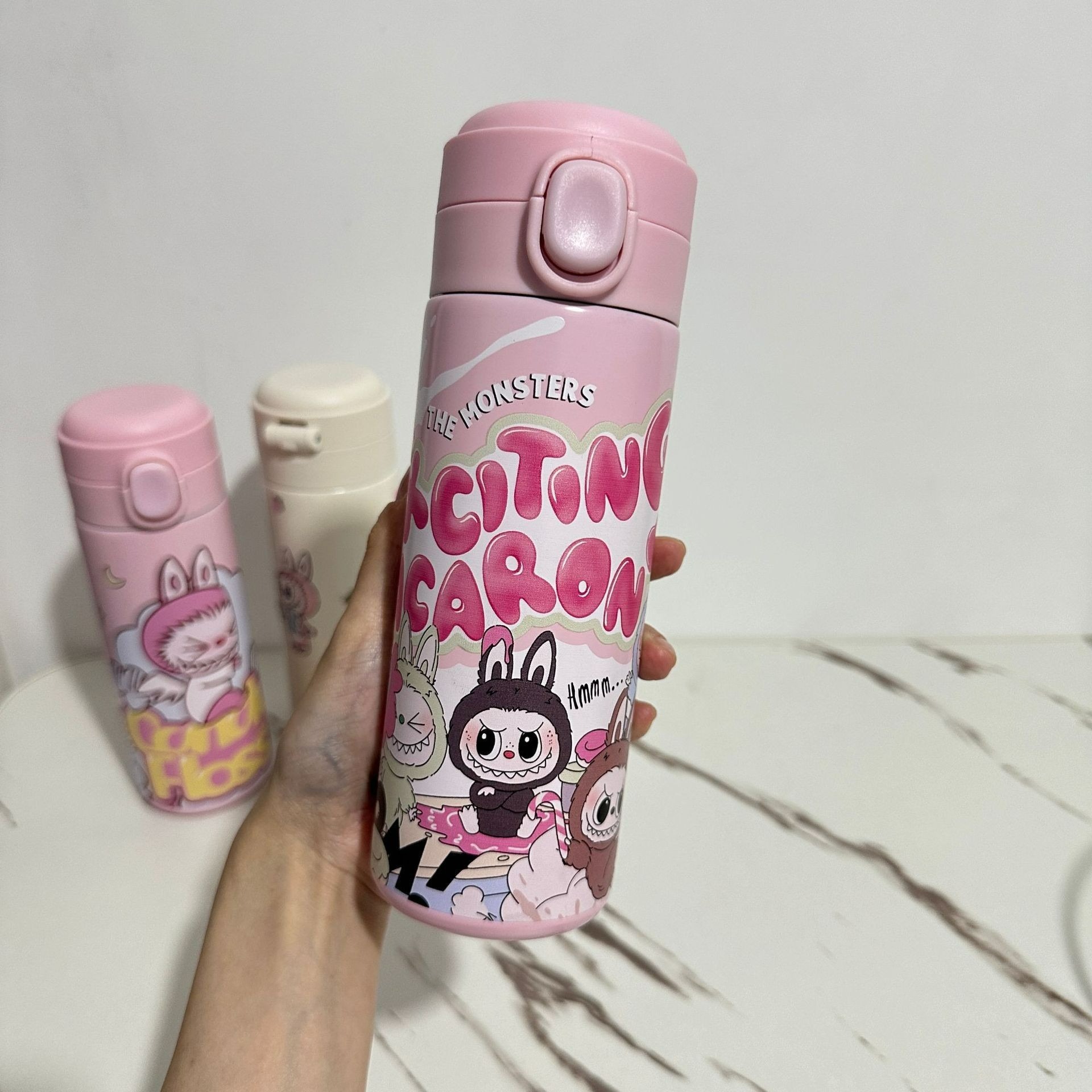 RTS China- 14oz Double Wall Stainless Steel Labubu Kids Water Bottle