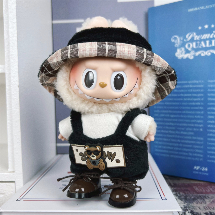 (Only for clothes and hat )17cm Labubu Doll Clothes ,mix designs