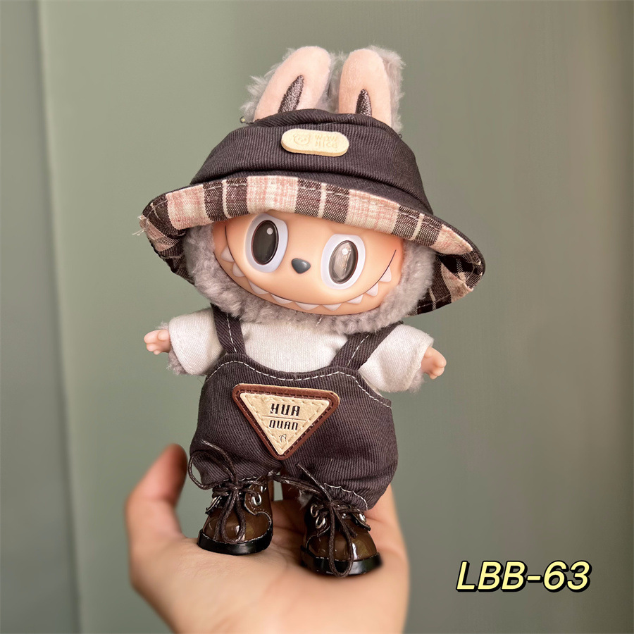 (Only for clothes )17cm Labubu Doll Clothes ,mix designs