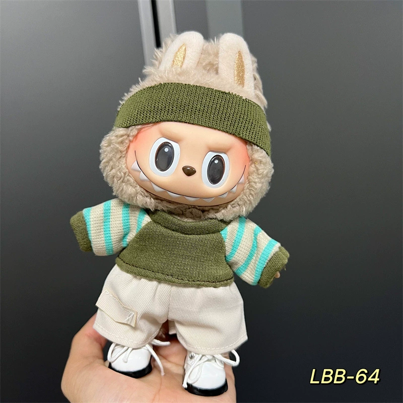 (Only for clothes )17cm Labubu Doll Clothes ,mix designs