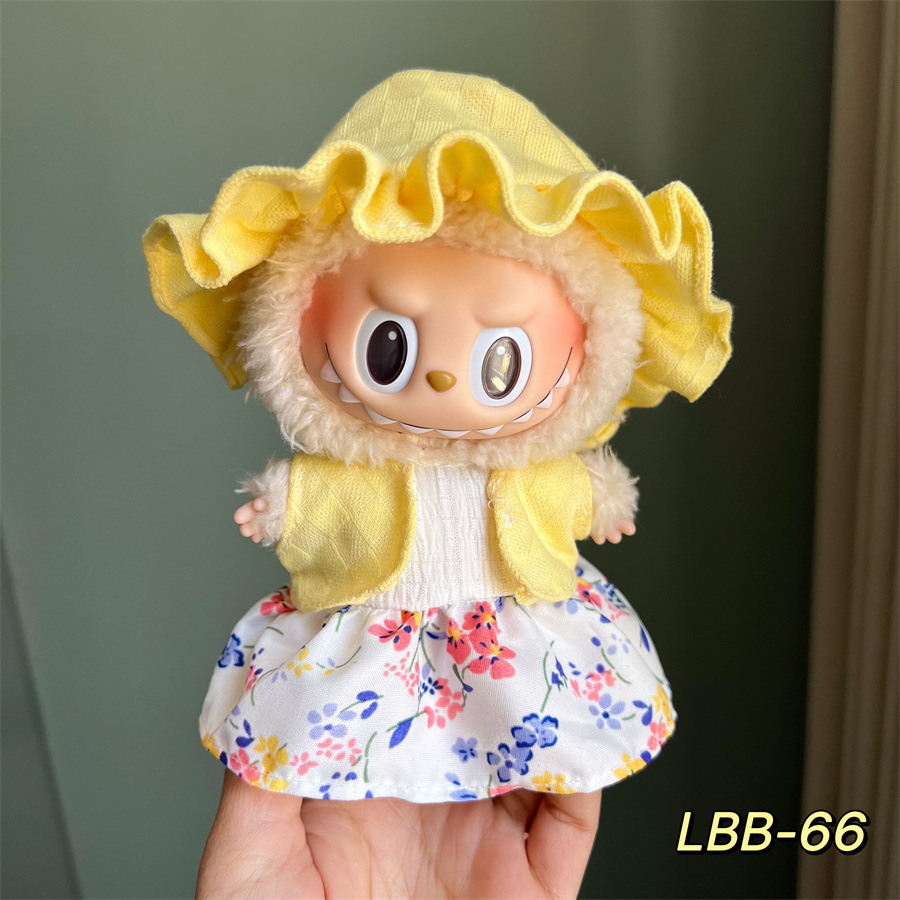 (Only for clothes )17cm Labubu Doll Clothes ,mix designs