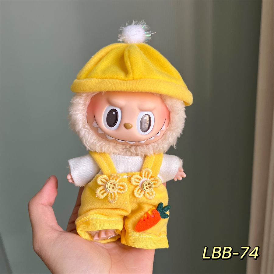 (Only for clothes )17cm Labubu Doll Clothes ,mix designs