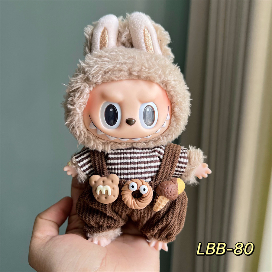 (Only for clothes )17cm Labubu Doll Clothes ,mix designs