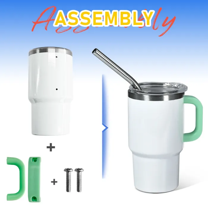 3oz Sublimation Mini Mug Cups With Colorful Handle,48pcs/case