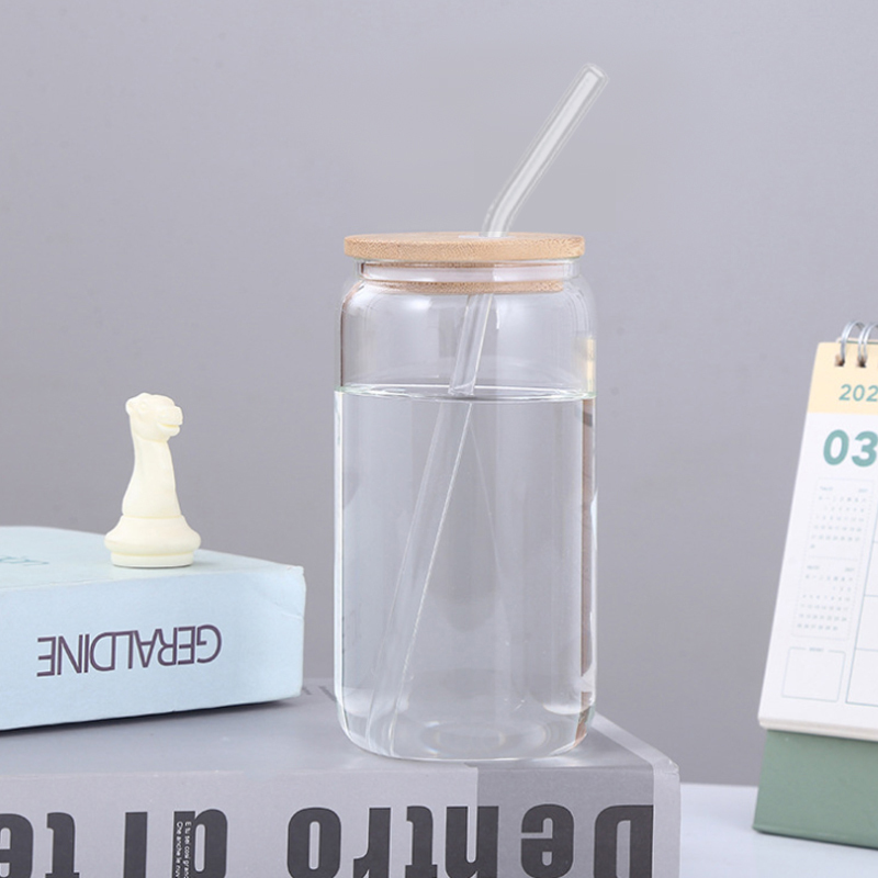 48pcs 16OZ  Clear glass can.6pcs/small box, no  individual box , 8 small boxes/case