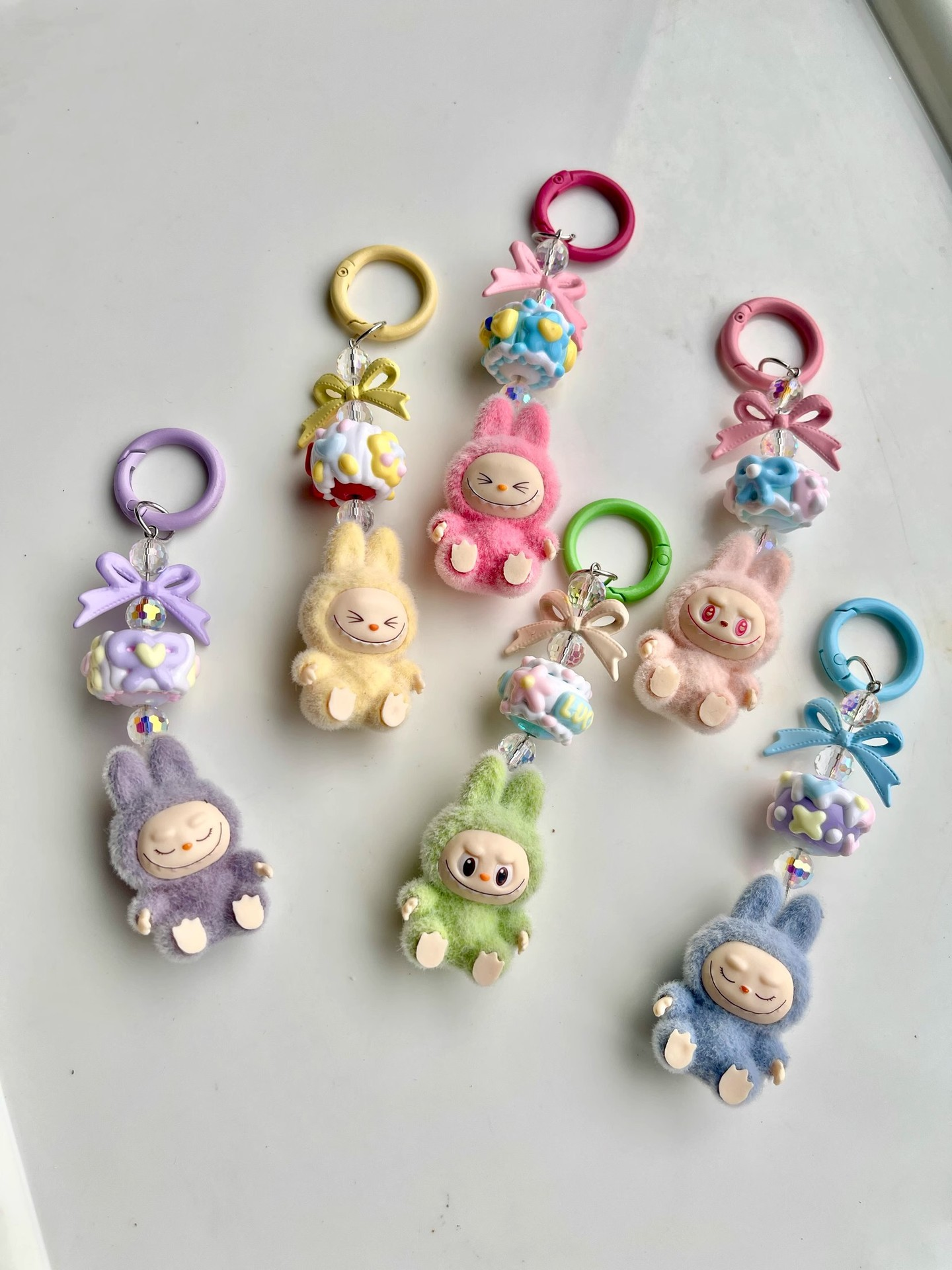 50pcs mini Labubu Keychain Mobile phone accessories