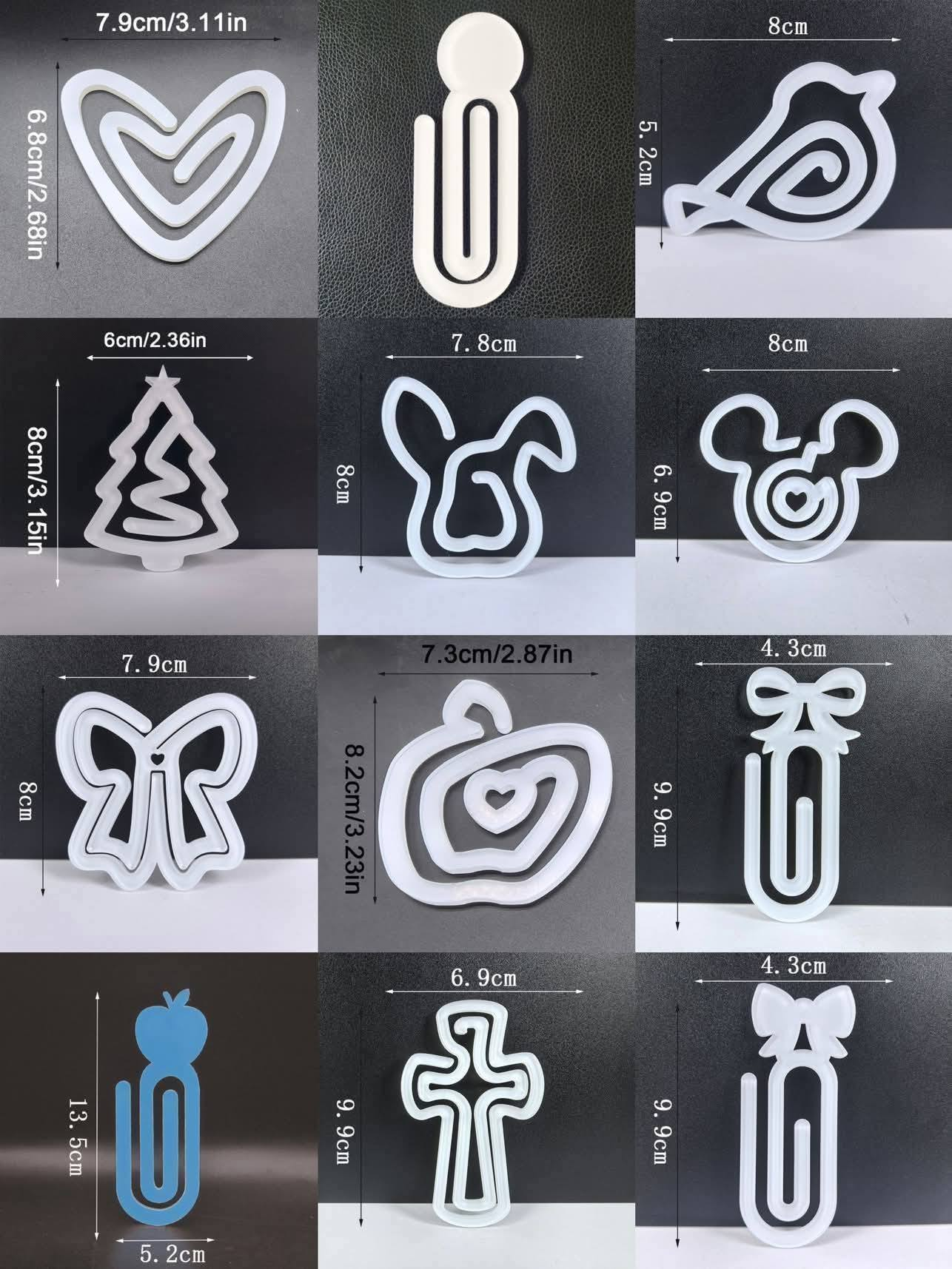 Sublimation Acrylic Paper Clip Mix 2.4-4inch*1.96inch / 3.93*1.96inch