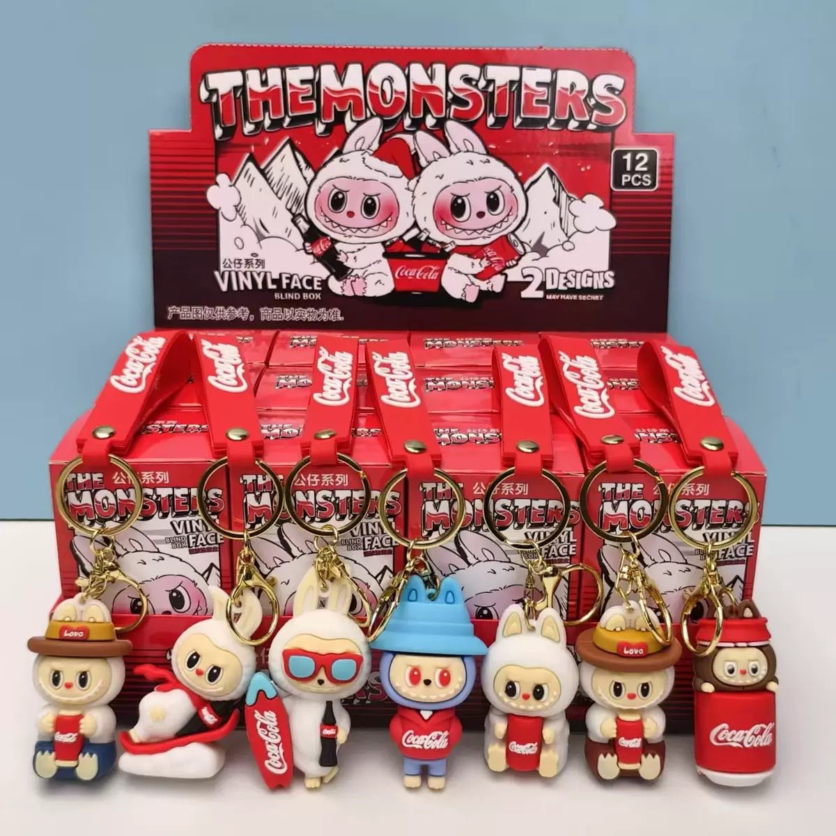 48pcs Cute Labubu ，CryBaby ,Stich Keychain Blind Box