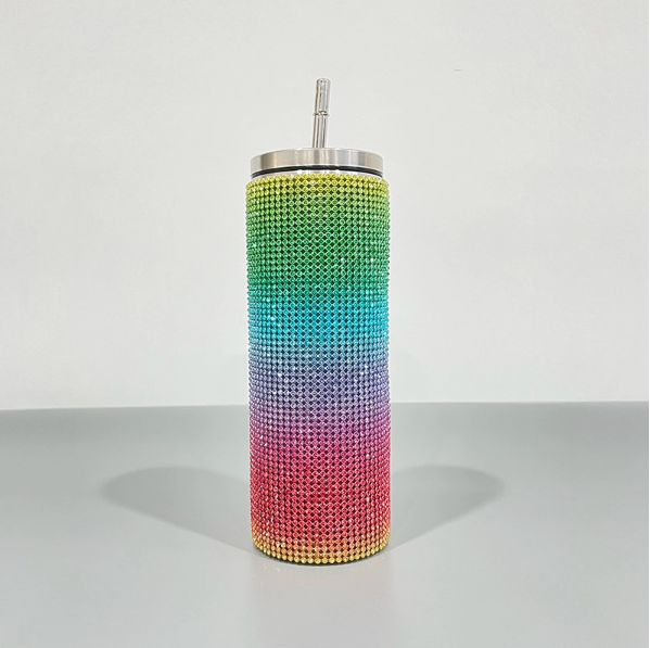 25 Pack USA Warehouse 20oz Rhinestone Bling stainless steel Tumblers