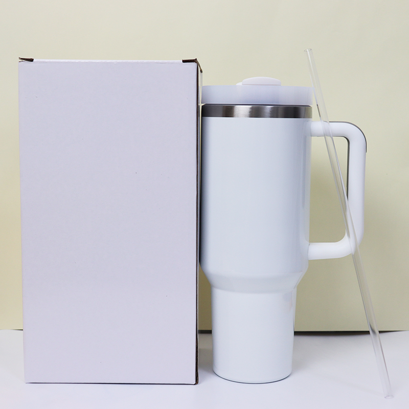 16pcs US Warehouse 40OZ H2.0 White Sublimation Blank Tumbler
