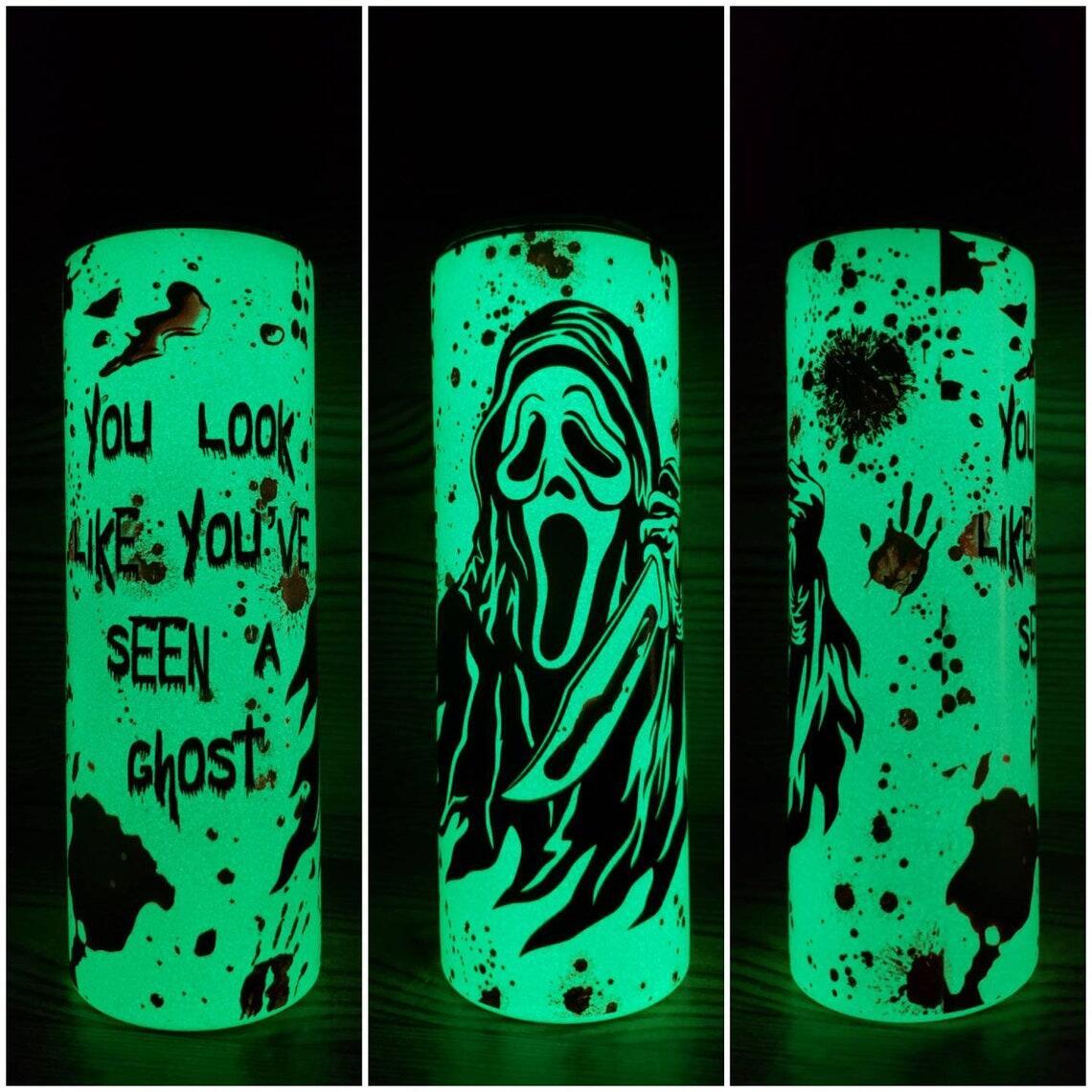 25pcs  US  Warehouse 20OZ Normal Round Bottom Glow in Dark Green/Blue Tumbler