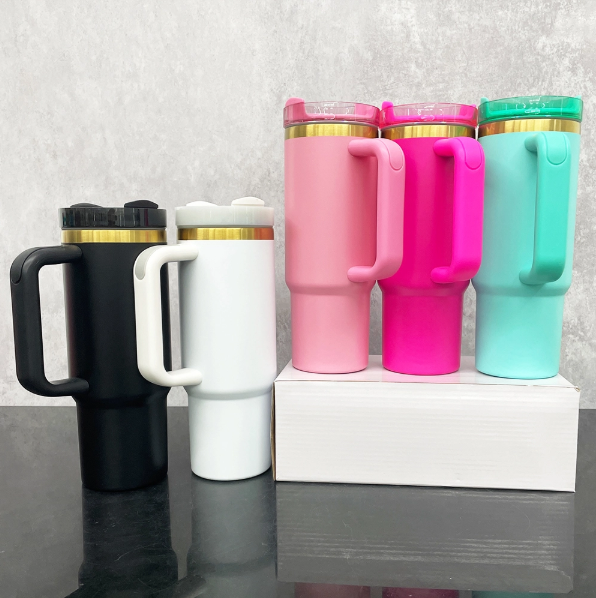 20PCS USA Warehouse 30OZ   H2.0 Gold Plated Powder Coated Tumbler for Laser engraving and UV DTF Wraps