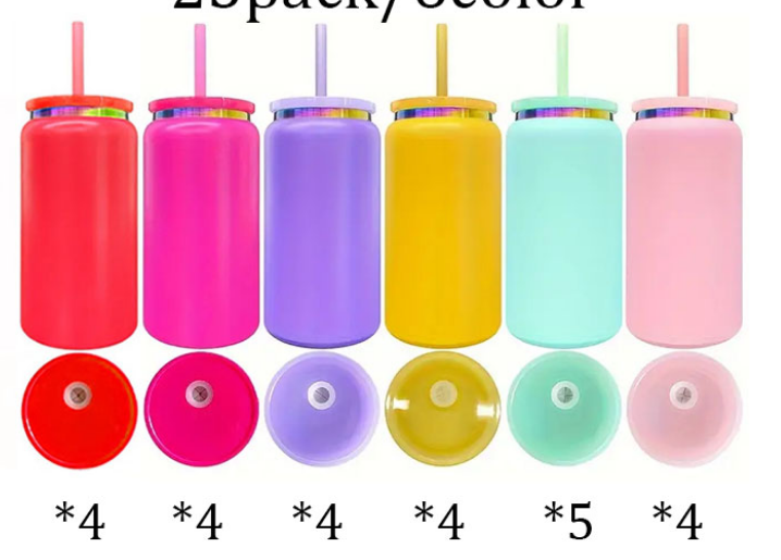 16oz stainless steel rainbow plated powder coated colored soda beer can-25pcs