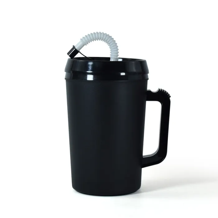 US Warehouse 34oz Colored Trucker/Hospital Plastic Cup Mug with Lid and Straw