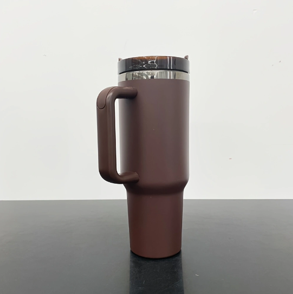 20pcs US Warehouse 40oz Black Plated Chocolate Color Tumblers for Laser Engraving