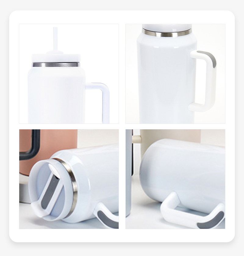 16pcs US Warehouse 64oz H2.0 Gloss Sublimation Quencher Adventure Travel Mug Tumbler with Handle