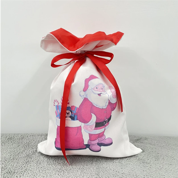 50pcs USA Warehouse Large single layer 19.6*28inch  White Color Blank Sublimation Christmas Gift Bags