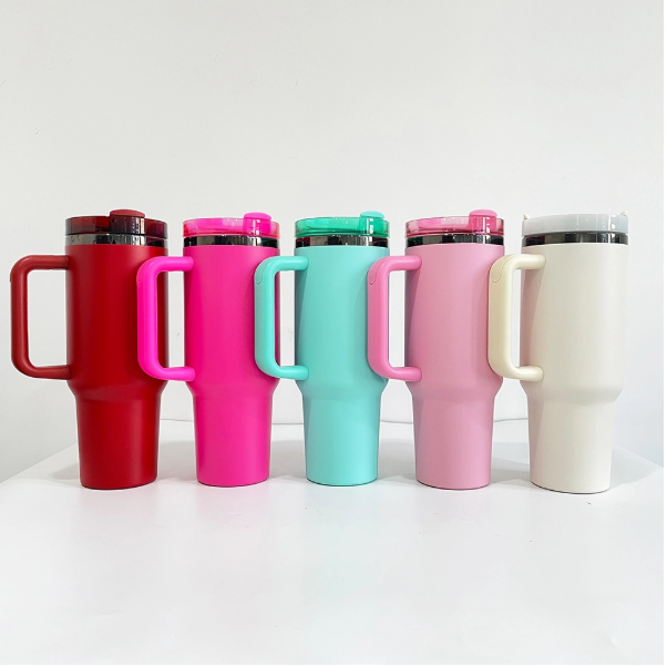 20pcs USA Warehouse H2.0 40oz Power Coated Mirror Black Plated Tumbler For Laser Engraving