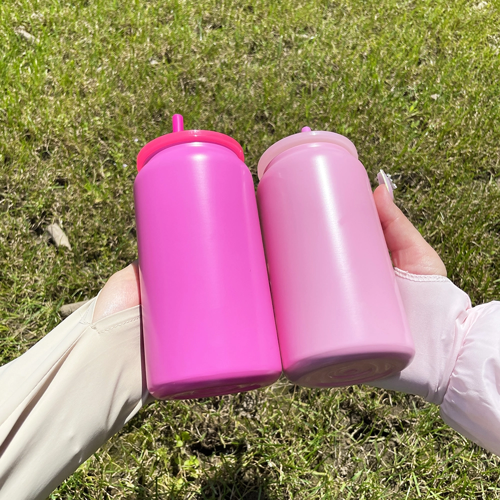 25pcs US Warehouse 16oz Vacuum Insulated Matte Candy Colored Stainless Steel Sublimation Can Tumbler