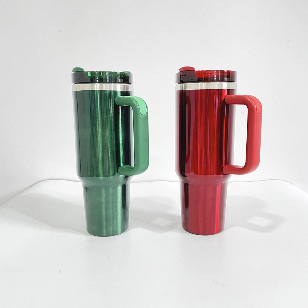20pcs USA Warehouse H2.0 40oz Blank Sublimation Christmas Green Red Color Tumblers