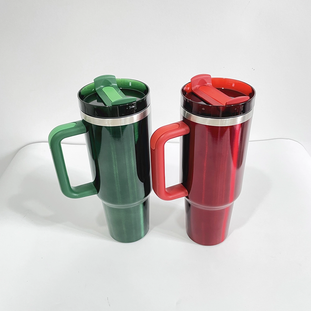 20pcs USA Warehouse H2.0 40oz Blank Sublimation Christmas Green Red Color Tumblers